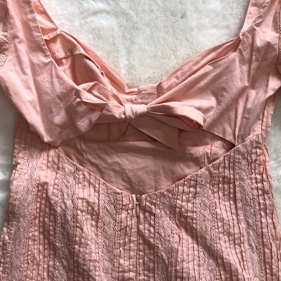 Lulus Blush Pink Woven Pleated Puff Sleeve Dress - Picture 10 of 13